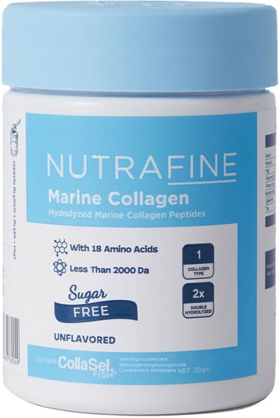 Nutrafine Marine Collageen 100% Dubbel Gehydrolyseerd Type I – Klinisch Bestudeerde Viscollageenpeptiden – 70 g (7-Daagse Voorraad)