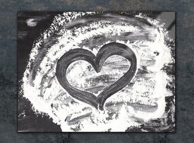 TMK ArtDeko - Snijplank - 30x22 cm - Hartvorm - Glas