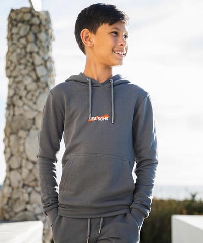 SEA'SONS - Kleurveranderende Hoodie Print Kinderen | Oranje-Geel - Maat 164
