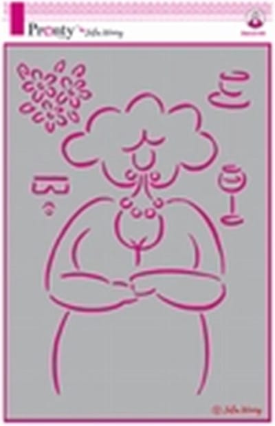 Pronty Stencil Lovely Lady 470.765.001 A4 Julia Woning