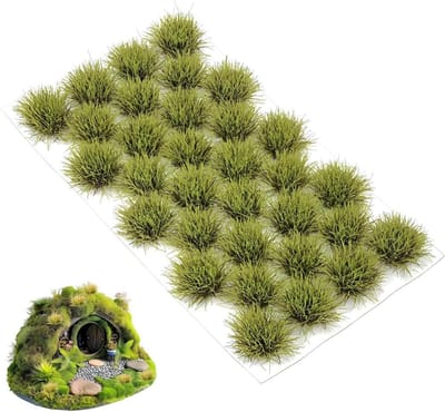 Modelbouw Grasbosjes - Miniatuurplanten Vegetatie - Diorama Landschappen Creëren - Realistisch Lentegroen Uiterlijk - 8-9 mm Hoog - Groen