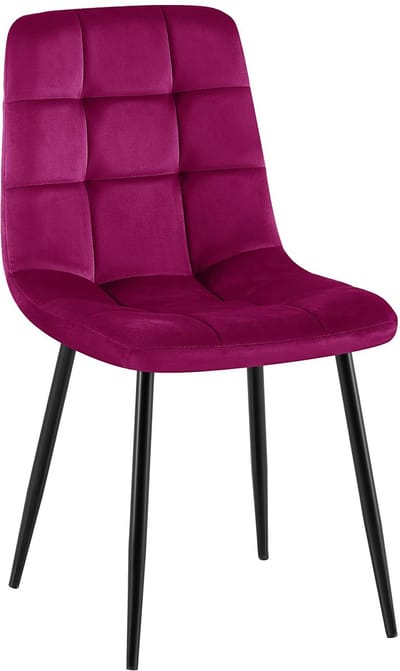 CLP Antibes Eetkamerstoel - Zonder armleuning - Velvet - Fluweel/purper