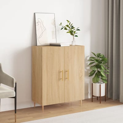 vidaXL - Dressoir - 69,5x34x90 - cm - bewerkt - hout - sonoma - eikenkleurig