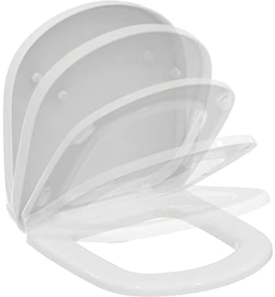Toiletbril - WC-bril - Badkamer Hygiëne - Zachte sluiting - D-vorm - Wit