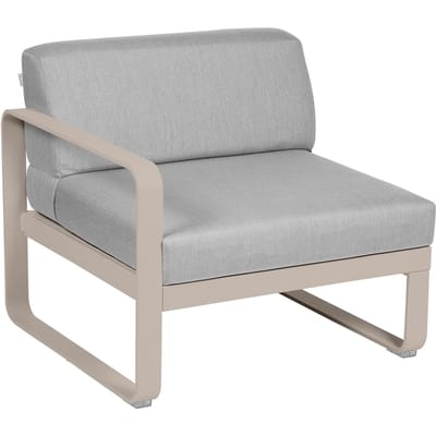 Fermob BELLEVIE Fauteuil Module links - 14 muskaat - 79 Flanelgrijs