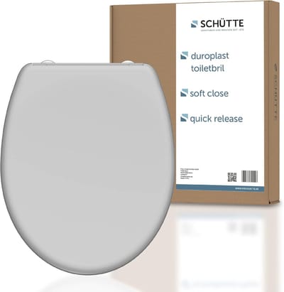 Toiletbril - Toiletdeksel - Badkamer Comfort - Snelsluiting Reiniging - 45x37 cm - Grijs