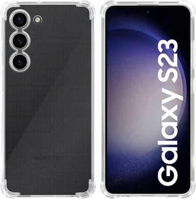 Cadorabo Hoesje geschikt voor Samsung Galaxy S23 in Doorzichtig - Beschermhoes gemaakt van flexibel TPU Silicone Case Cover