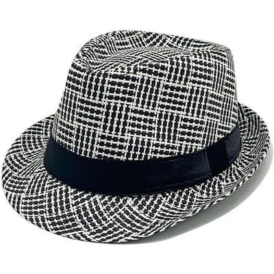 Retro Britse Stijl Strooien Hoed Europese en Amerikaanse Coole Hoed Korte Rand Zonnehoed M（56-58cm） gray