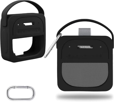 Siliconen Draagtas voor Draagbare Bluetooth Speaker - Ultralicht en Beschermend met Karabijnhaak en Schouderband