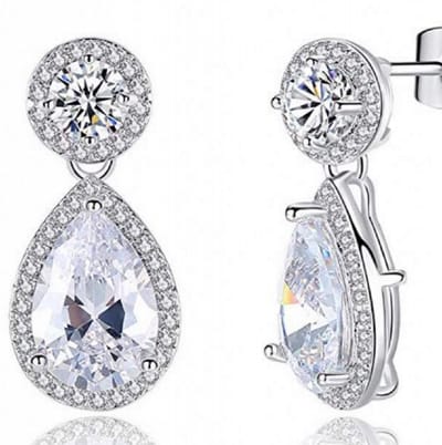 Zirkonia oorbellen -Flora-3 cm-Charme Bijoux