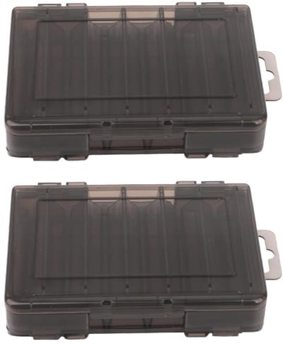 Byshayne- Aasdoos Dubbelzijdig - 12 Compartimenten - Transparant Deksel - Waterdicht - Handvat - Compact 3,8 x 10,3 x 3,1 cm - Visdoos