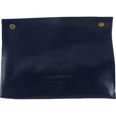 Boîte à mouchoirs Originalité en Cuir PU Organisateur de Mouchoirs de Bureau pour Chambre à Coucher Salon Gris bleu