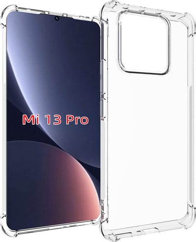 MobyDefend Hoesje - Geschikt voor Xiaomi 13 Pro - Transparante Shockproof TPU Backcover - Verstevigde Hoeken - Volledig Doorzichtig