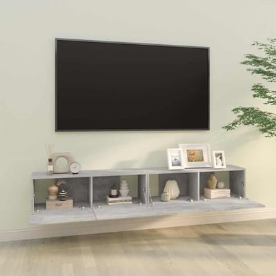 vidaXL - Tv-meubelen - 2 - st - wandgemonteerd - 100x30x30 - cm - hout - betongrijs