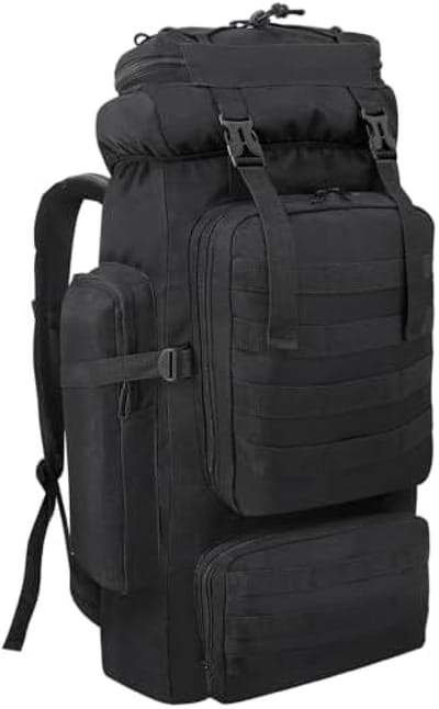 PromoHome 80 Liter Grote Capaciteit Outdoor Rugzak voor Wandelen, Camping, Bergbeklimmen en Reizen - Ultralichte Waterdichte Trekking Backpack voor Mannen en Vrouwen
