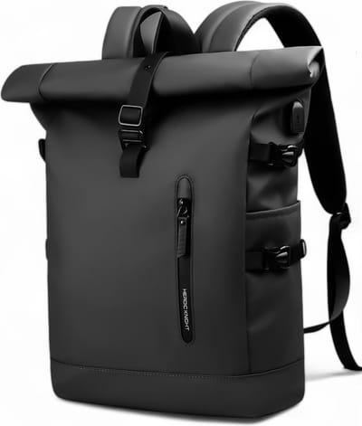 Rolltop - Rugzak - Backpack - Rugtas - Weekendtas - Reistas - Fietstas - Waterdicht - Laptoptas - Zwart