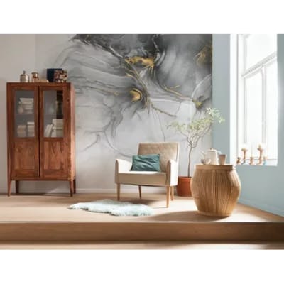 Fotobehang Ink Gold Flow - Meerkleurig - 2,80m X 300cm