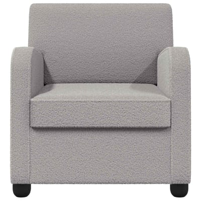 vidaXL - Fauteuil - Lichtgrijs - Imitatie - lamswol