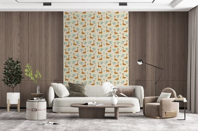 Behang - Fotobehang Giraffe - Dieren - Patronen - Breedte 200 cm x hoogte 300 cm