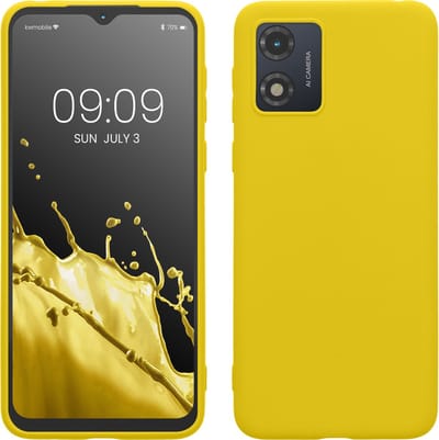kwmobile telefoonhoesje geschikt voor Motorola Moto E13 - Hoesje voor smartphone - Back cover in stralend geel