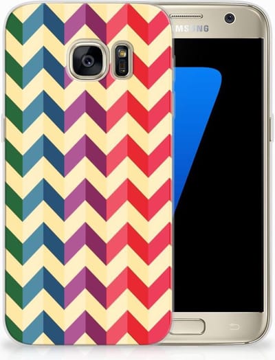 Samsung Galaxy S7 TPU bumper Zigzag Multi Color