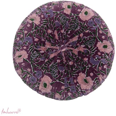 Imbarro Fashion & Home Kussen Eleana Purple rond 47 cm 100% Katoen Velvet