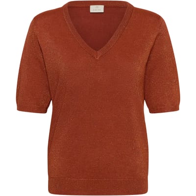 Gestreept V-hals shirt voor vrouwen KAFFE Regina