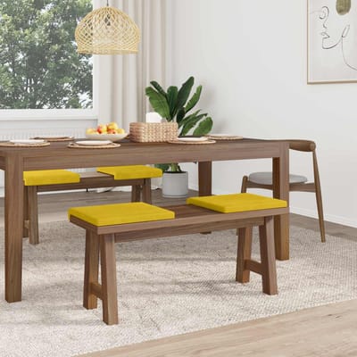 vidaXL - Bankkussen - 4 - st - fluweel - Geel - Diepte - 35 - cm