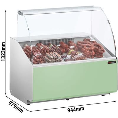GGM Gastro Kühltheke - 1000mm - Frontblende Hellgrün