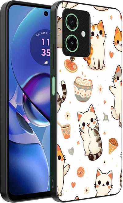 Smartphonica Telefoonhoesje Geschikt voor Motorola Moto G64 met katten opdruk - TPU backcover case cat design geschikt voor Motorola Moto G64