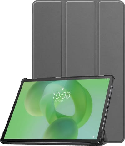 Hoesje Geschikt voor Lenovo Idea Tab - Dun & Stevig - Trifold Bookcase - Hard Cover - Hardcover Book Case - Tablet Hoes - Grijs