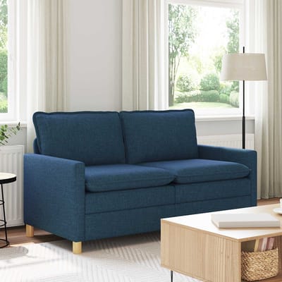 vidaXL - Bank - Blauw - 156 - x - 81 - x - 87,5 - cm - Stof