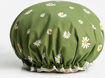 Jumada's - Dubbele Laag Waterdicht BadMuts - Vrouwen Benodigdheden - Dikke 1Stuks Douchemuts - Green Daisy Shower Cap - Douchemuts Haar Cover Bedekking - Badkamer Accessoires - Dubbellaags