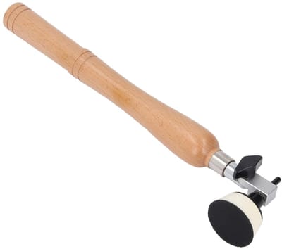 Dailygoods- Komschuurmachine met dubbele lagerkop - Schuurgereedschap - 1 Inch/2 Inch Polijstpad - 50 Stuks Schuurschijven - Verstelbaar - Houten handgreep - Schuurmachine