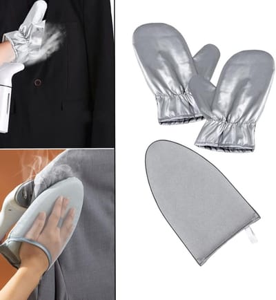 Set van 3 Mini Stoomstrijkhandschoenen met Vinger Ring - Hittebestendig voor Kleding Strijken Accessoires, Perfect voor Nauwkeurig Werk