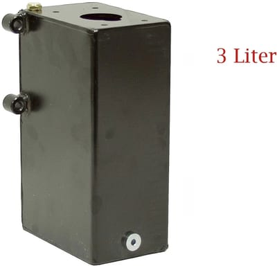Hydraulisch Oliereservoir – 3 Liter (0.80 Gallon) – Geschikt voor Handpompen – Zwart Geverfd Staal