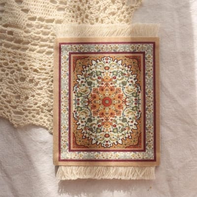 Oriëntaals Tapijt Muismat 9x11cm - Mini Muismat voor Laptop, PC en Gaming - Desk Pad en Coaster voor Thuis en Kantoor