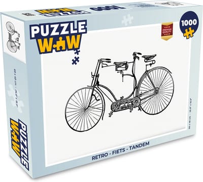 Puzzel Retro - Fiets - Tandem - Legpuzzel - Puzzel 1000 stukjes volwassenen