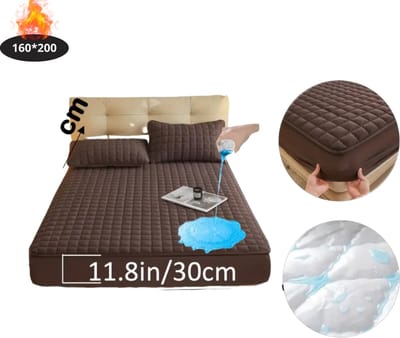 Nivard Waterdicht Hoeslaken - Beddengoed - Fitted Sheet - Bed - Bruin 160x200