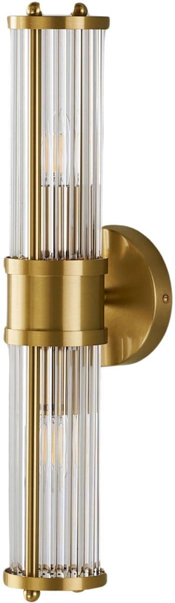 Kosilum - Medilia - Wandlamp - Transparant en goud - Metaal en kristal