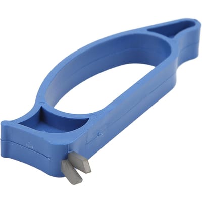 ABS Handvat IJsboren Mes Slijper Draagbaar Winter Ijsvissen Messenslijper Visgerei Gereedschap gray