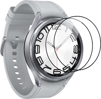 2x Geschikt voor Samsung Galaxy Watch 6 Classic 43mm Screenprotector - Beschermglas Folie Geschikt voor Samsung Galaxy Watch 6 Classic 43mm