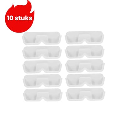 10-delig - Opbergrek voor brillen - Anti-druk brillenrek voor naast het bed - Displayrek voor zonnebrillen - Brillenkoker op sterkte - Wit