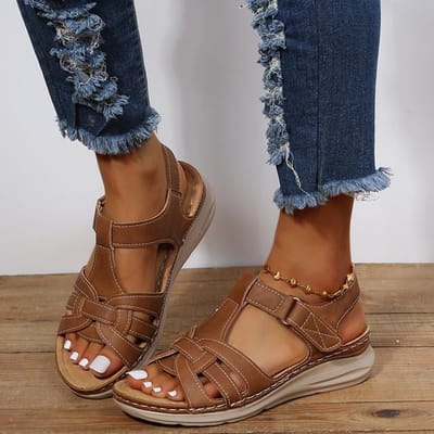 Damessandalen Nieuwe Mode Sandalen Dames Open Teen Damessandalen Comfortabele Schoenen Platte Strandsandalen Grote Maat 35 ~43 41