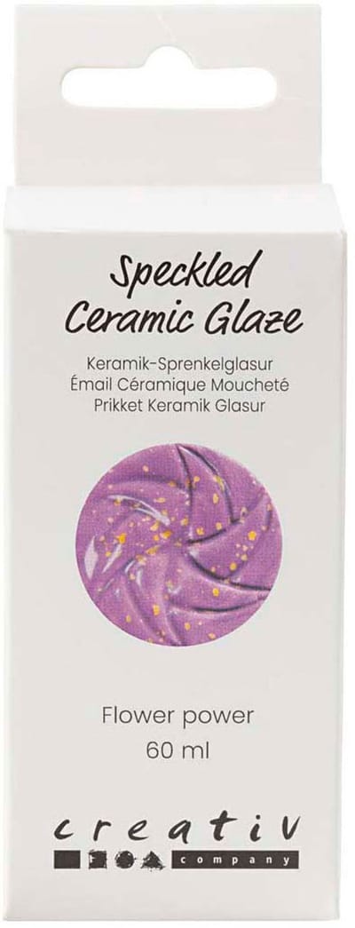 Creativ Company - Speckled Ceramic Glaze 999-1060 C Opaque Flower Power - 60ml