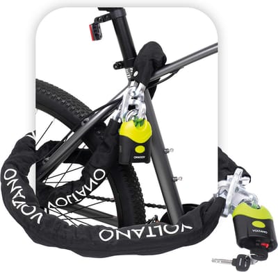 Voltano ART4 Kettingslot - Zwart - 130 CM - ART 4 Slot - Goedgekeurd Voor De Fiets, Scooter en Motor Verzekering - Scooterslot / Brommerslot / Motorslot - 3.3KG