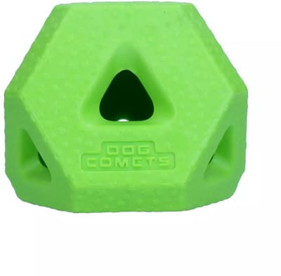 Dog Comets Snackbal - Voerbal Voor Honden - Hondenspeelgoed - Snuffelbal - L13 x B10 x H9 cm - Treat Lock Cube - Groen