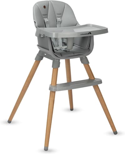 Kinderstoel - Groei Stoel - Aan Tafel Zitten - 4 Zitstanden - 9-60 kg - Grijs