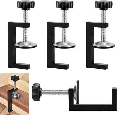 Verstelbare tafel klemmen set van 4 stuks, metalen klemmen voor diverse toepassingen, klem bereik 10-57 mm, ideaal voor houtbewerking en klussen