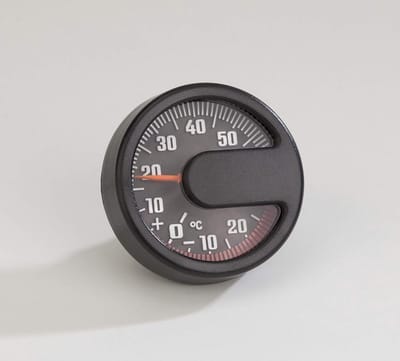 Analoge Ronde Buitenthermometer Zwart Ø 43 mm
